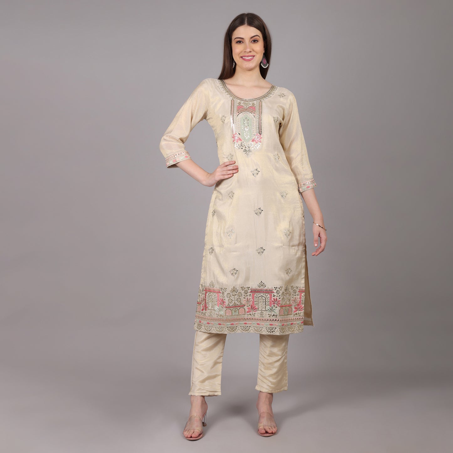 Rajwada Pure Tissue Kurta Set