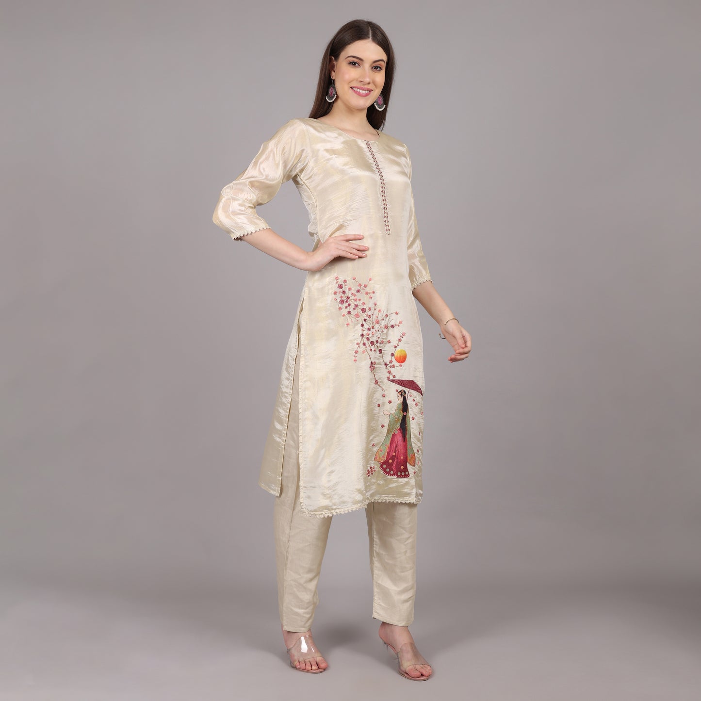 Gul-E-Gulzar Pure Tissue Kurta Set