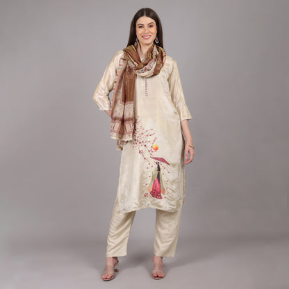 Gul-E-Gulzar Pure Tissue Kurta Set